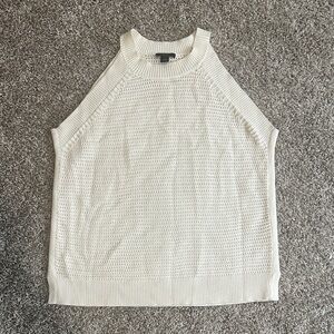 Ann Taylor Ivory Textured Knit Top